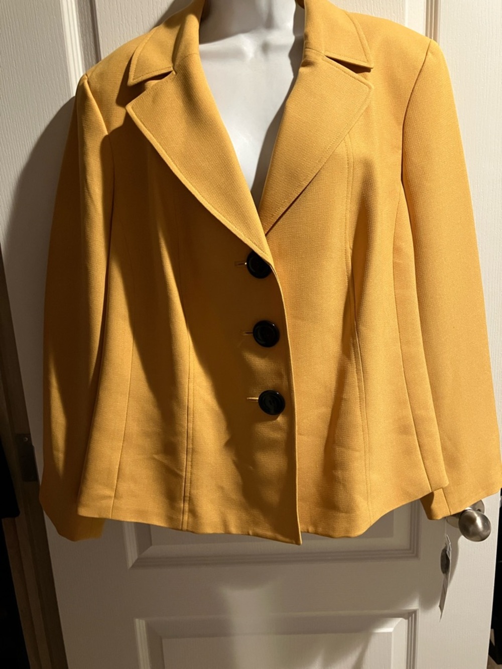 Evan Picone Yellow Single-Breasted Blazer